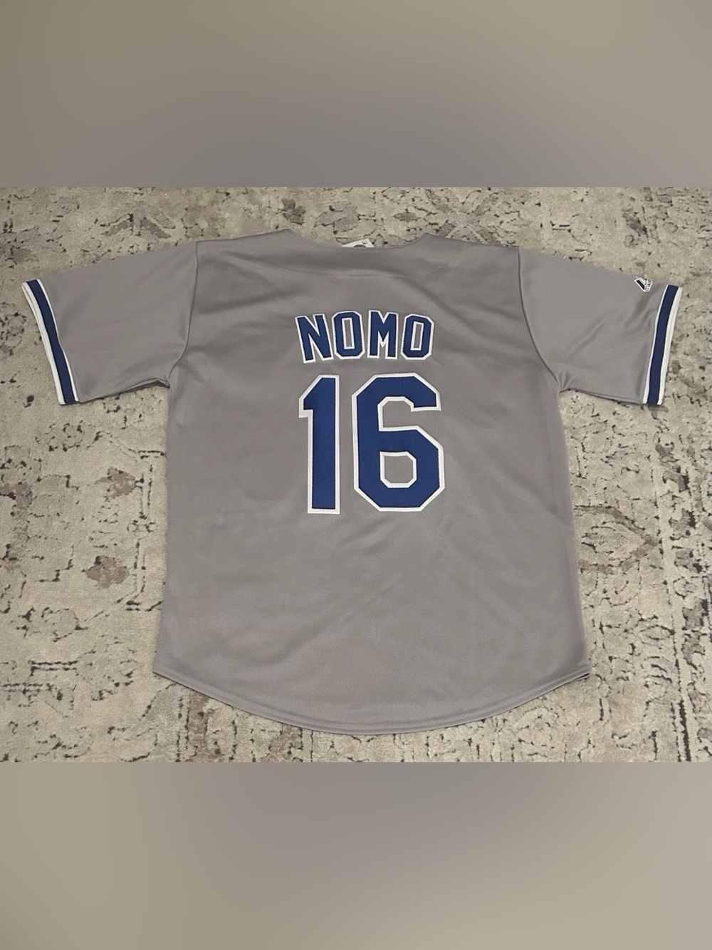 Majestic Authentic LA Dodgers Road Hideo Nomo #16 Japan MLB Jersey Men’s Sz: XL - Picture 3 of 8